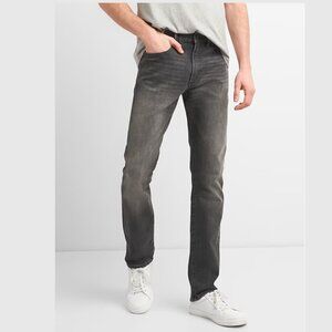 Gap Denim Slim Fit GapFlex Dark Wash Rinse Faded Straight Leg Jeans Pants 31x30